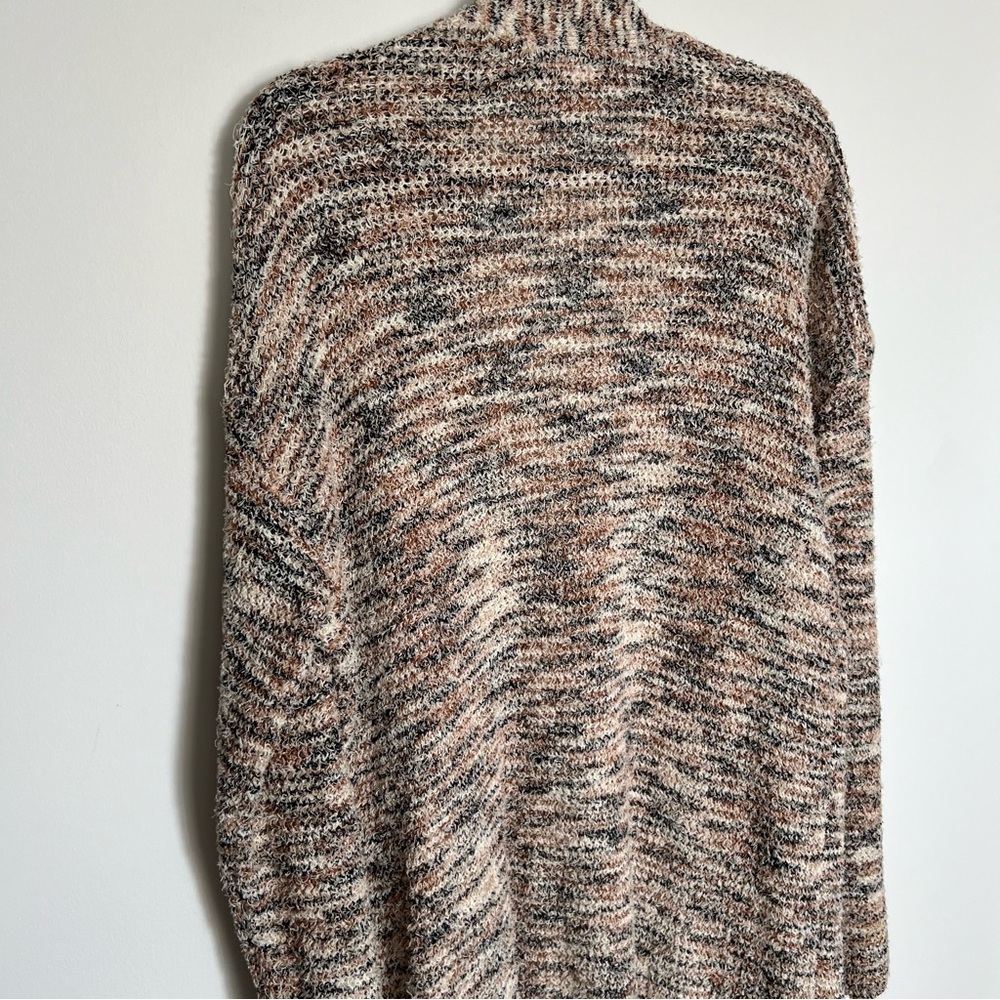 Cream and Gray Knit Sweater Cardigan Size M - Picture 9 of 11